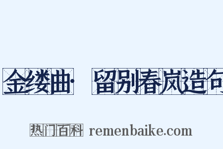 金缕曲·留别春岚造句是什么意思的图片